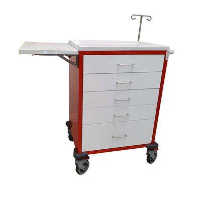 KERRY Emergency Cart 5 Drawer Signal Red Cabinet