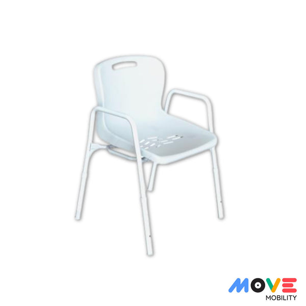 KCARE - Shower Chair with Arms and Plastic Seat