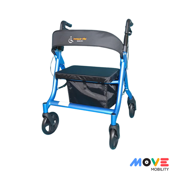 INNOVA AID Bariatric Walker Atlas Oval Tube Rollator 55cm Seat width - 270kg SWL