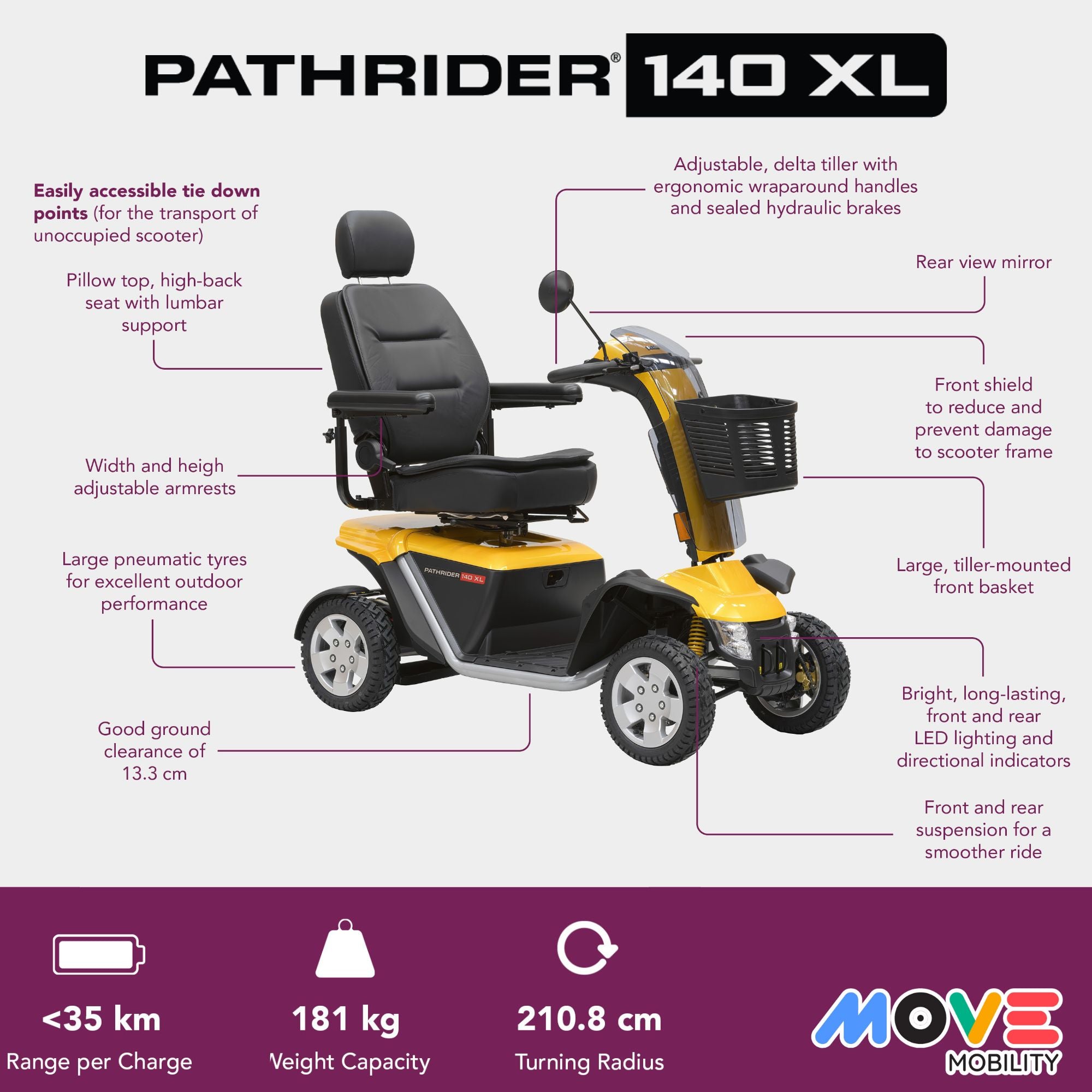 Buy PRIDE Pathrider 140 XL Mobility Scooter | Move Mobility