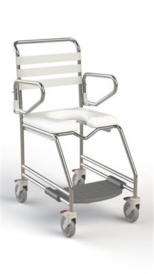 KCARE Transit Mobile Shower Commode With Weight Bearing Footplate - 445MM