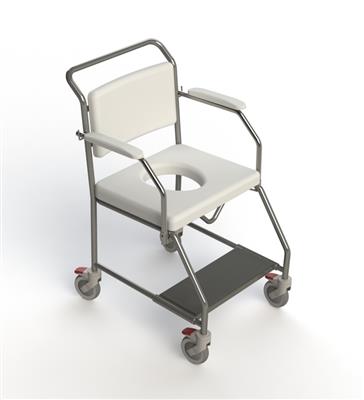 KCARE Transit Mobile Shower Commode With Weight Bearing Footplate - 550MM