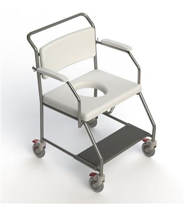 KCARE Transit Mobile Shower Commode With Weight Bearing Footplate - 650MM