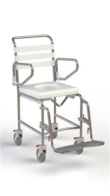 KCARE Transit Mobile Shower Commode With Swingaway Footrests - 400MM