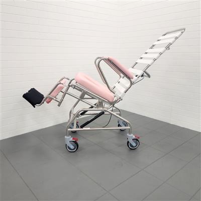 KCARE Tilt in Space Mobile Shower Commode With Swingaway Footrest and Rear Access - 445MM