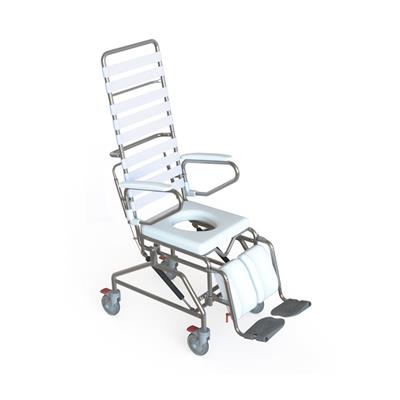 KCARE Tilt in Space Mobile Shower Commode With Swingaway Footrest - 400MM