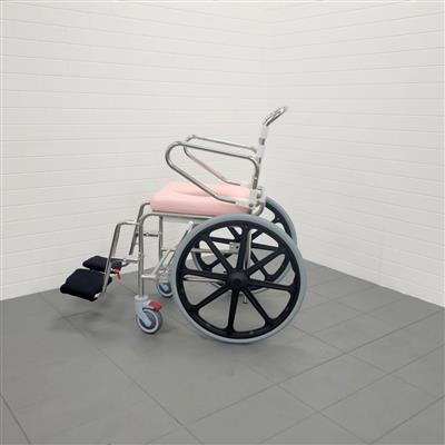 KCARE Self Propel Mobile Shower Commode With Swingaway Footrest and Rear Access - 445MM