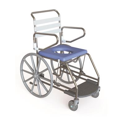 KCARE Self Propel Mobile Shower Commode With Weight Bearing Footplate - 500MM