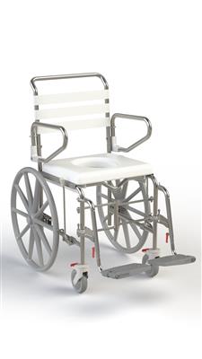 KCARE Self Propel Folding Mobile Shower Commode With Swingaway Footrest - Right Side Open 445MM