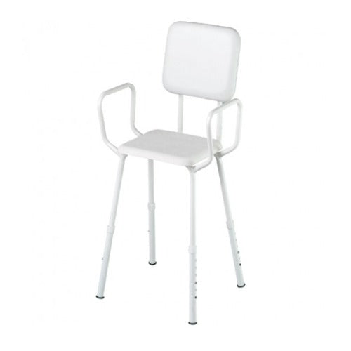 Buy K CARE Shower Stool with Padded Back Rest and Seat Arms Move Mobility