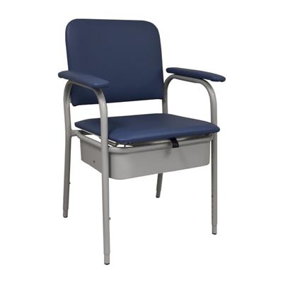 K CARE Deluxe Standard Bedside Commode Greystone Toilet Chair