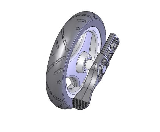 OLYMPOS Wheel with Kerb Lifter for Rollator SM