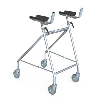 K CARE Walking Tutor Farm Support with Fixed Wheels Adjustable Upright Gait Trainer