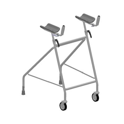 K CARE Walking Tutor Farm Support with Fixed Wheels and Glides Upright Gait Trainer