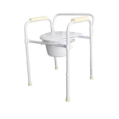 K CARE Over Toilet Frame Folding Clip On Seat Flap Folding Walker